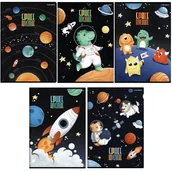 Zeszyty szkolne - 5x ZESZYT TOP 2000 A5 16 KARTEK SPACE ADVENTURE TRZYLINIA KAŻDY INNY - miniaturka - grafika 1