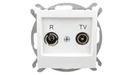 Gniazdka elektryczne - Ospel Gniazdo ścienne IMPRESJA MODUŁ RTV końcowe ZAR ecru GPA-YK/m/27 - miniaturka - grafika 1