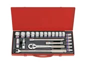 Zestawy narzędziowe - KING TONY Zestaw nasadek 4032MR, 1/2'', 12-kątne, 10-32 mm - miniaturka - grafika 1