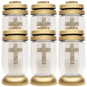 Lampiony i znicze - Znicze Bolsius 3S 04 Krzyż Wkłady 36H 1,5 Dnia 6 Sztuk - miniaturka - grafika 1