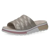 Klapki i japonki damskie - CAPRICE Klapki damskie 9-9-27205-20 płaskie, kamień METALLIC, 41 EU, Stone Metallic, 41 EU - miniaturka - grafika 1