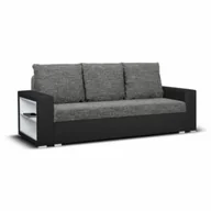 Sofy i kanapy - Kanapa sofa 3 os z funkcją spania sprężyny bonell HUBERT1 szara /czarna - miniaturka - grafika 1
