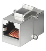 Kostki, złączki, wtyczki - Goobay CAT 5 RJ45 2xF 1:1 CLIP - miniaturka - grafika 1