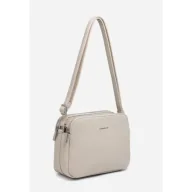 Torebki damskie - Damska Torebka Listonoszka Jasny Beż LUIGISANTO Trzykomorowa z Paskiem - miniaturka - grafika 1