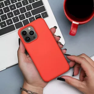 Etui futerał SILICONE do Apple iPhone 15 brzoskwiniowy - Pozostałe akcesoria do telefonów - miniaturka - grafika 5