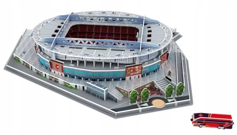 2 x PUZZLE 3D STADION PIŁKARSKI EMIRATES STADIUM ARSENAL LONDYN 85 ELEMENTÓ