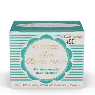 Nacomi Shea Butter Cream krem do twarzy z peptydem 50+ na noc 50ml - Kremy do twarzy - miniaturka - grafika 1