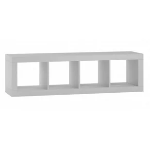 Topeshop Regał komorowy KALAX 1x4, biały, 148x38x42 cm - Regały - miniaturka - grafika 1