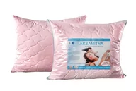 Poduszki - Poduszka antyalergiczna 40x40 Aksamitna różowa 100% microfibra AMW - miniaturka - grafika 1