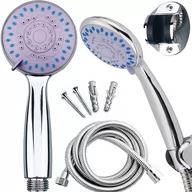Słuchawki prysznicowe - ZESTAW PRYSZNICOWY SŁUCHAWKA 5F + WĄŻ + UCHWYT CHROME SHOW-2 - miniaturka - grafika 1