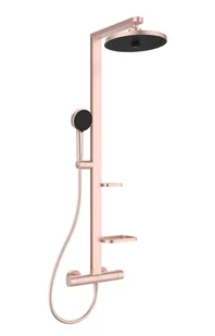 Ideal Standard ALU+ - Zestaw prysznicowy z termostatem, średnica 26 cm, 2 dysze, kolor różowy BD583RO - Zestawy prysznicowe - miniaturka - grafika 1