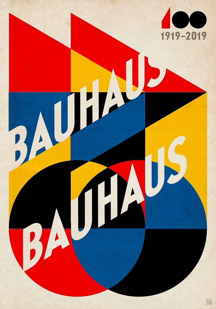 PODKŁADKA POD MYSZ Z Nadrukiem 22x18cm Bauhaus Art Exhibition Tekst Prezent