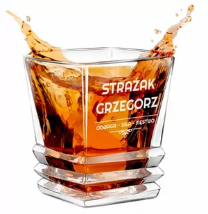 Szklanka do whisky geometric z grawerem dla strażaka - Szklanki Szklanka do whisky geometric z grawerem dla strażaka - Szklanki - miniaturka - grafika 1