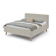 Łóżka - Beżowe tapicerowane łóżko dwuosobowe 140x200 cm Mattis – Meise Möbel - miniaturka - grafika 1