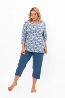Piżamy damskie - Piżama damska 3/4 rękaw, 3/4 spodnie Bisali - Italian Fashion - miniaturka - grafika 1