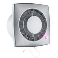 Wentylatory łazienkowe - Wentylator łazienkowy WGS125W satyna srebrna, 0,7 kg, Ø125, włącznik pociągany AWENTA - miniaturka - grafika 1