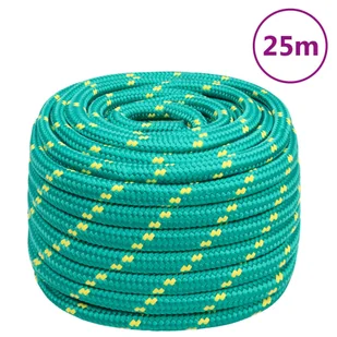 vidaXL Linka żeglarska, zielona, 20 mm, 25 m, polipropylen - Pasmanteria - miniaturka - grafika 1