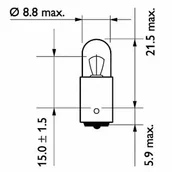 Żarówki samochodowe - Żarówka T4W 24V 4W Philips 13929MDCP - miniaturka - grafika 1
