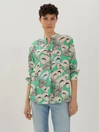 Bluzki damskie - Someday Bluzka w kolorze turkusowo-beżowym - miniaturka - grafika 1