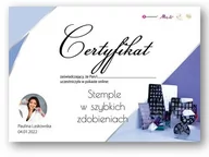 Pozostałe akcesoria kosmetyczne - Certyfikat ze szkolenia online Stemple w szybkich zdobieniach by Paulina Laskowska Wersja Drukowana - miniaturka - grafika 1