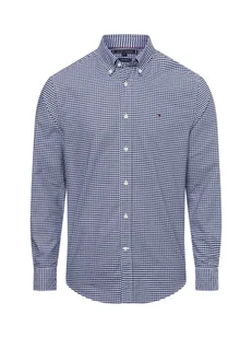 Tommy Hilfiger Koszula męska Mężczyźni Regular Fit Bawełna niebieski|biały w kratkę, M - Koszule męskie - miniaturka - grafika 1