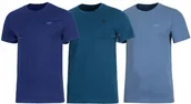 Koszulki męskie - 4F ZESTAW 3szt. 3-PAK MÄSKA KOSZULKA T-SHIRT 100% BAWEĹNA / rozm M - miniaturka - grafika 1
