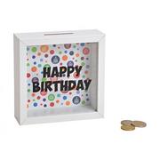 Wyposażenie pokoiku dziecięcego - SKARBONKA Drewniana na urodziny Happy Birthday - miniaturka - grafika 1