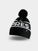 Czapki damskie - 4F Czapka zimowa z dodatkiem wełny damska - czarna S - miniaturka - grafika 1