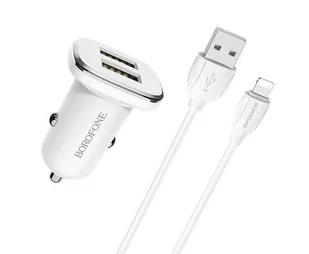 Borofone Ładowarka samochodowa BZ12 Lasting 2USB 2 - Uchwyty samochodowe do telefonów - miniaturka - grafika 6