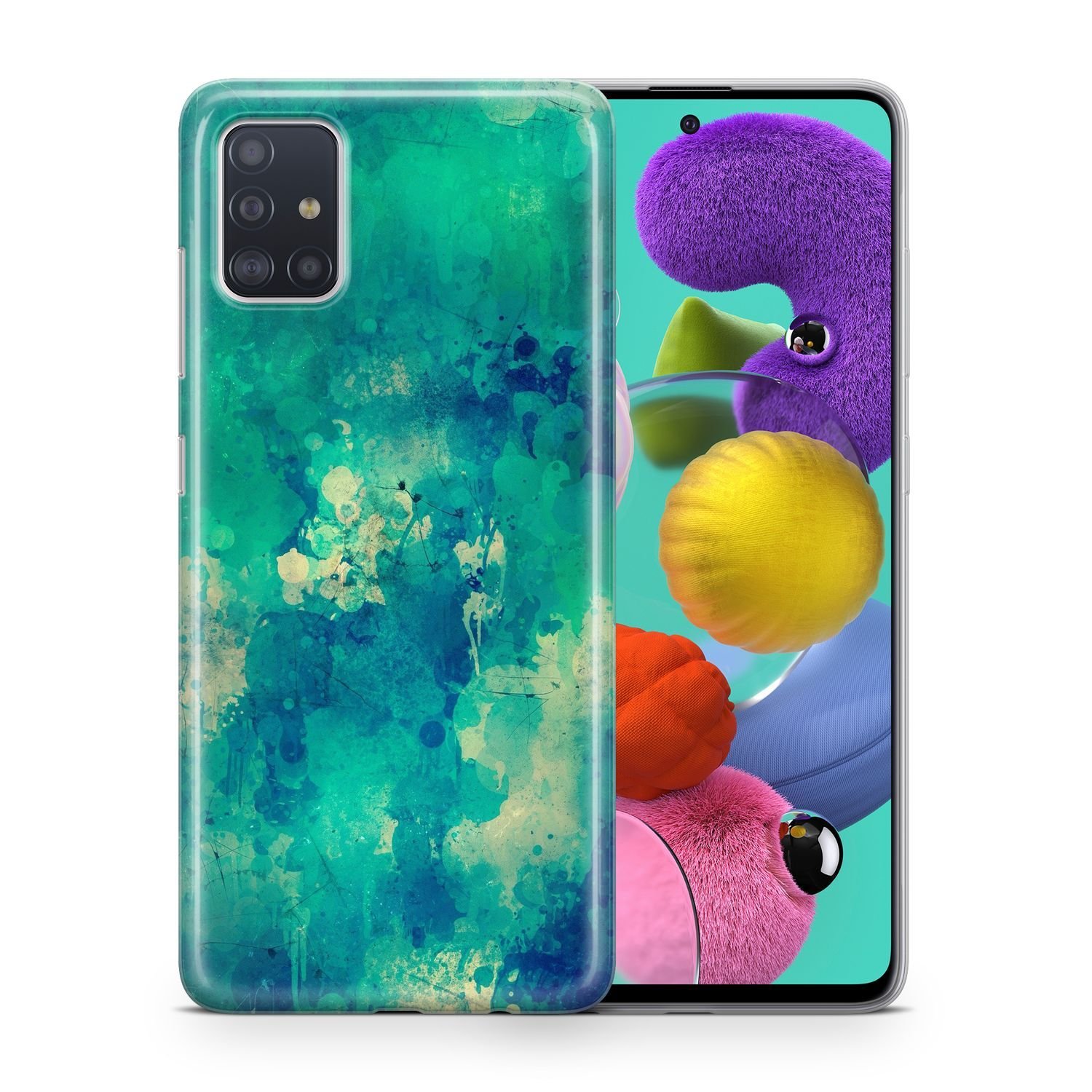 Etui na telefon komórkowy Pokrowiec ochronny na Samsung Galaxy A22 4G Etui pokrowiec torba zderzak etui TPU, Model: Samsung Galaxy A22 4G, Wybierz wzór: Akwarela