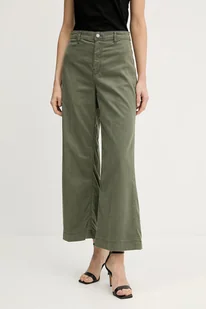 Guess spodnie DAKOTA damskie kolor zielony proste high waist W5GA1Y WH7B1 - Spodnie sportowe damskie - miniaturka - grafika 1