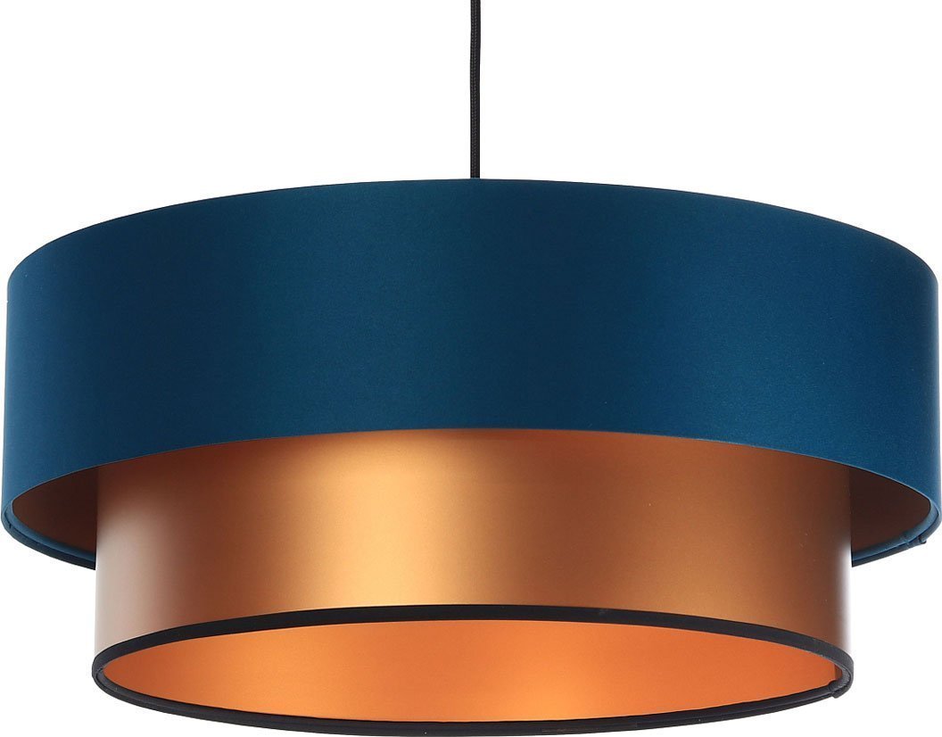 Lampa wisząca Lumes Miedziano-granatowa lampa wisząca nad stół - S416-Presi