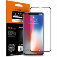 Szkła hartowane na telefon - Spigen Szkło do etui Glas.FC iPhone XR, czarna ramka 8809613767261 - miniaturka - grafika 1