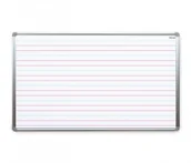 Tablice i flipcharty - Tablica suchościeralna magnetyczna z nadrukiem linii do nauki pisania, biała, 170x100 cm - miniaturka - grafika 1