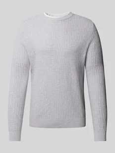 Sweter z dzianiny z efektem 2 w 1 - Swetry męskie - miniaturka - grafika 1