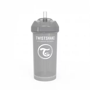 Twistshake Butelka ze słomką 360 ml 12 + m Pastelowy szary # Wpisz kod MDL5PL55 i uzyskaj dodatkowe 20 % rabatu na ten produkt promocja do 17.05.2020 - Bidony dla dzieci - miniaturka - grafika 1