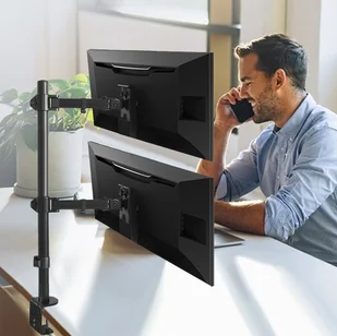 Maclean Uchwyt Do Monitoramax Vesa 100X100, 13-27", 9Kg, Podwójny Mc-967 - Uchwyty do monitorów - miniaturka - grafika 1