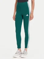 Legginsy - adidas Legginsy Essentials 3-Stripes KB7663 Zielony Slim Fit - miniaturka - grafika 1