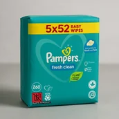 Chusteczki nawilżane - Pampers Fresh Clean chusteczki nawilżane 5x52 szt - miniaturka - grafika 1