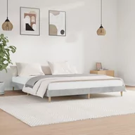 Łóżka - Rama łóżka, szarość betonu, 200x200 cm, materiał drewnopochodny Lumarko! - miniaturka - grafika 1
