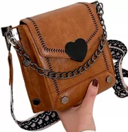 Torebki damskie - Damska Torebka Listonoszka skórzana mała retro - miniaturka - grafika 1