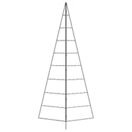 Choinki - vidaXL Metalowa choinka świąteczna, do dekoracji, czarna, 210 cm - miniaturka - grafika 1