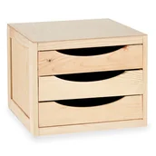 Przyborniki na biurko - Organizer drewniany MINI, 3 szuflady, 29 x 30 x 39 cm - miniaturka - grafika 1