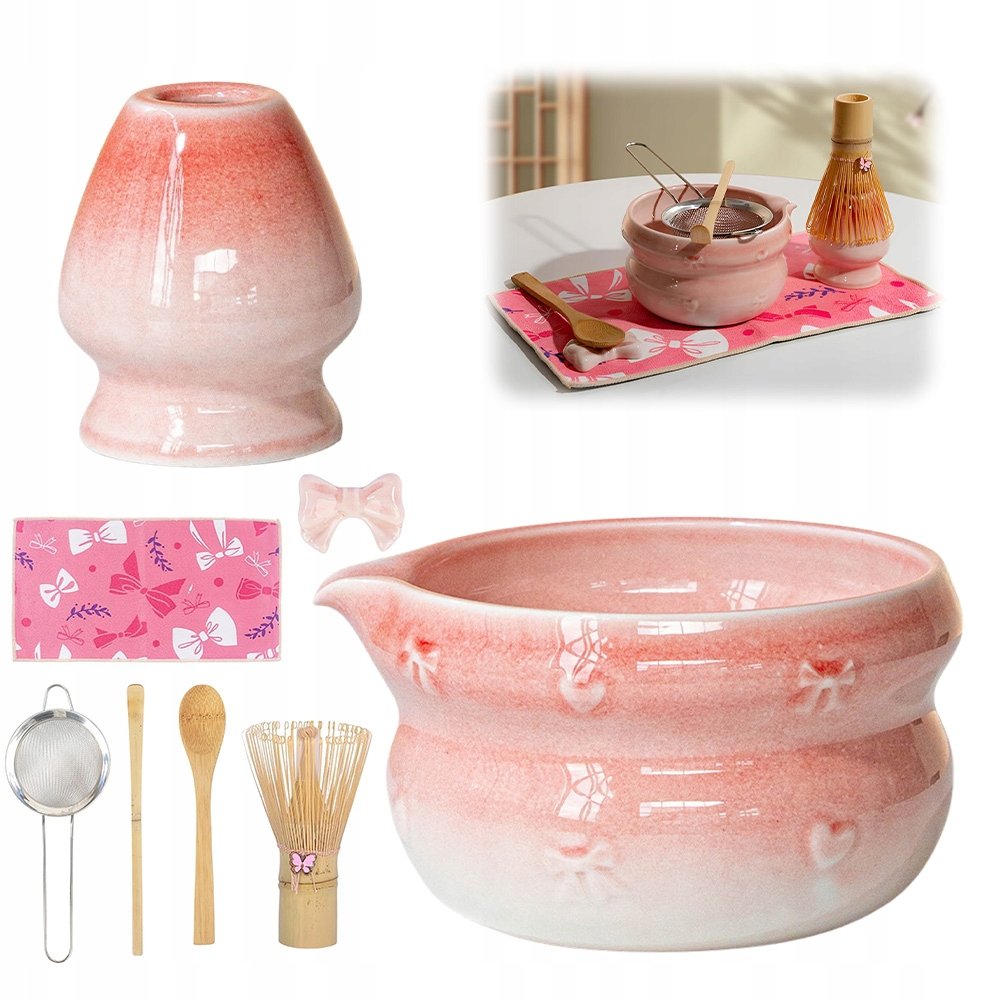 8w1 Kompletny Zestaw Do Herbaty Matcha Ceramiczny