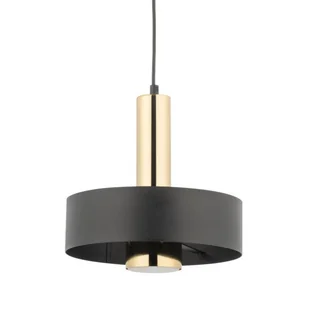 Zawieszana lampa Rif 40719 Sigma tuba metalowa czarna złota - Lampy sufitowe - miniaturka - grafika 1