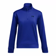 Bluzy sportowe damskie - Damska bluza treningowa Under Armour Armour Fleece QZ - niebieska - UNDER ARMOUR - miniaturka - grafika 1