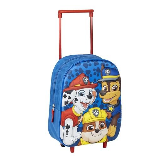 CERDÁ LIFE'S LITTLE MOMENTS Wózek 3D Paw Patrol, Plecak Dziecięcy Psi Patrol Unisex Dzieci, Niebieski, Mały, Niebieski, S