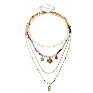 ŁAŃCUSZEK WARSTWOWY NASZYJNIK CELEBRYTKA STAL NIERDZEWNA REGULOWANE PREZENT - Łańcuszki - miniaturka - grafika 1