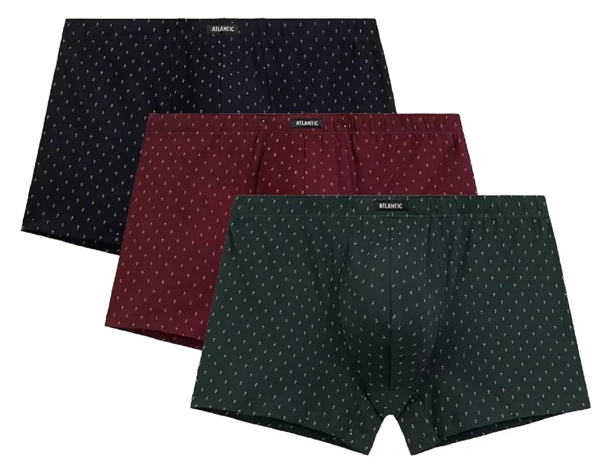 Męskie klasyczne bokserki z bawełny ATLANTIC 3MH-243 mix kolory 3-PACK XXL