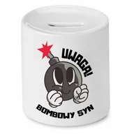 Skarbonki - SKARBONKA DLA SYNA UWAGA! BOBMOWY SYN PREZENT z Nadrukiem ze Zdjęciem - miniaturka - grafika 1